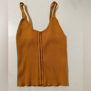 Active USA Cropped Clip Up Tank Top